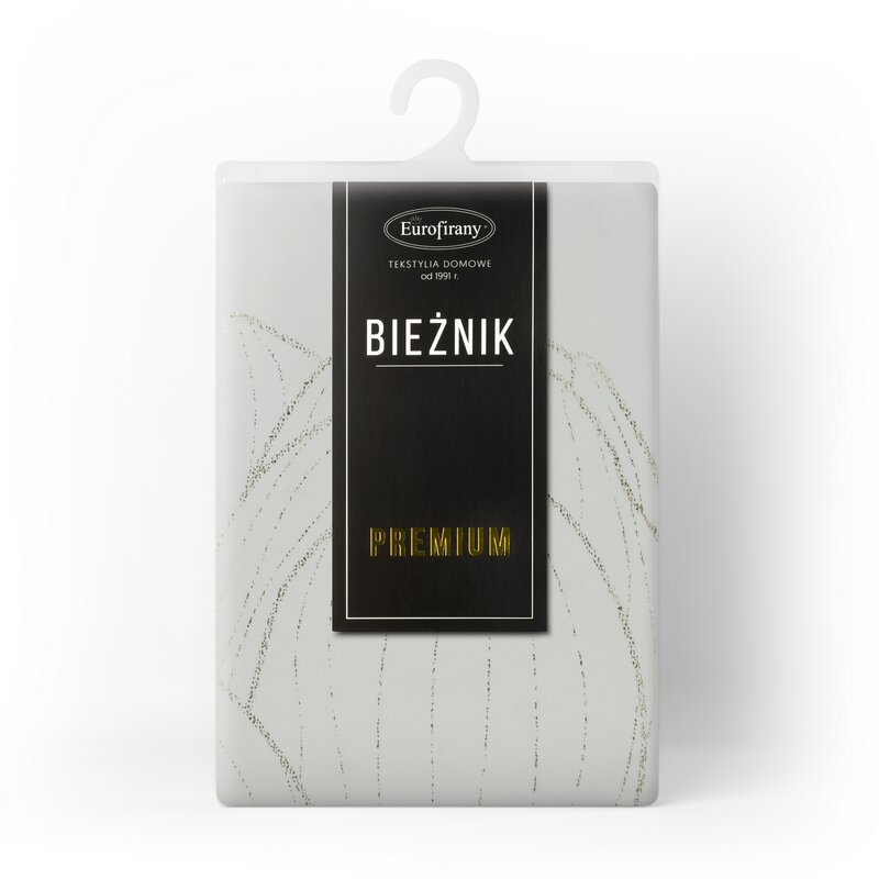 Bieżnik błyszczący biały 35 x 140 cm – doda blasku wnętrzu