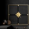 Zegar ścienny nowoczesny czarny 80 x 80 x 5 cm – stylowy akcent w salonie