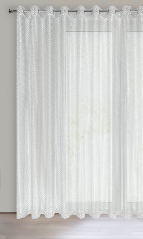 Firana gotowa Aiden biała 300 X 250 CM – zwiewna i lekka