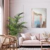 Obraz ręcznie malowany abstrakcyjny pudrowy róż 60 X 80 cm – tworzy harmonijny nastrój