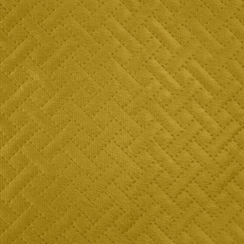 Narzuta welurowa SI/N/LUIZ musztardowa 200x220 cm – otula ciepłem