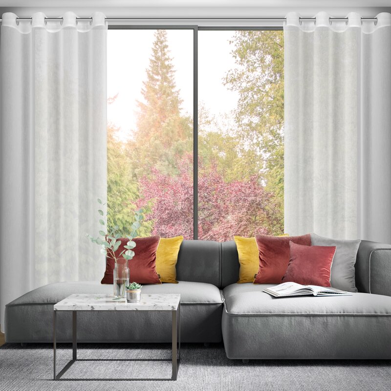 Firana gotowa Luna biała 140 x 250 cm – rozświetla wnętrze