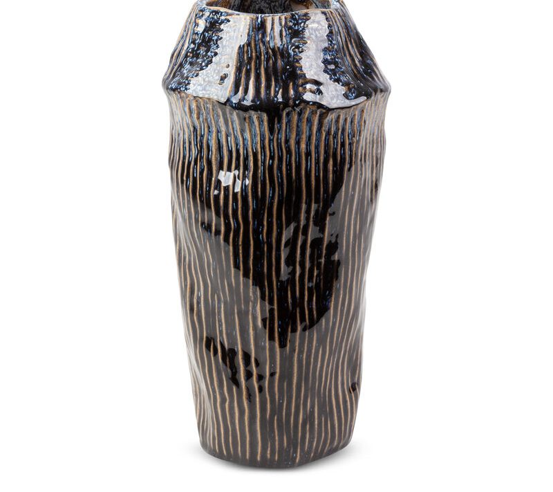Wazon ceramiczny Alda granatowy fi 16 x 32 cm – na susze i kwiaty