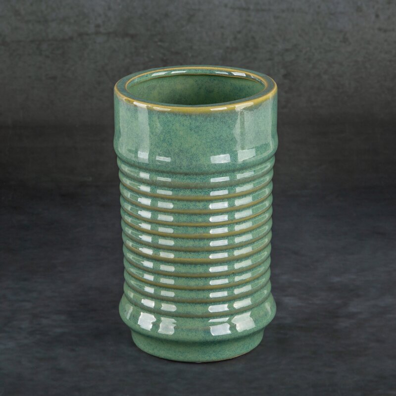 Wazon ceramiczny Sami zielony fi 12 x 20 cm – na suszone kwiaty