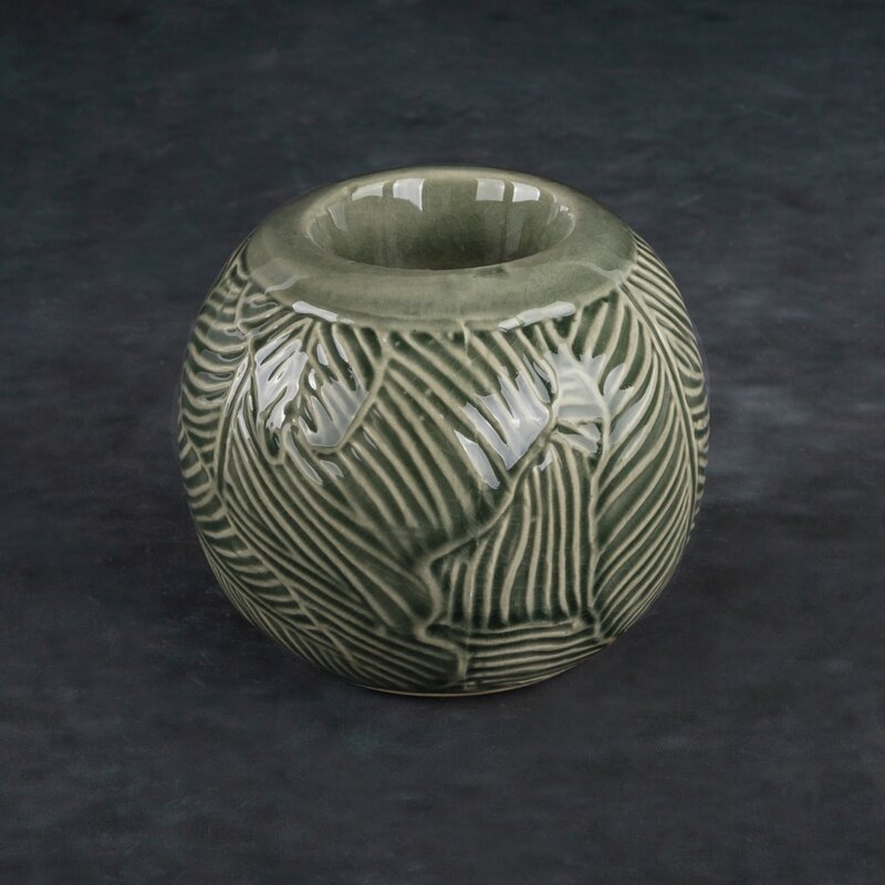 ŚWIECZNIK DEKORACYJNY DARA (01) FI 10 X 9 CM TURKUSOWY