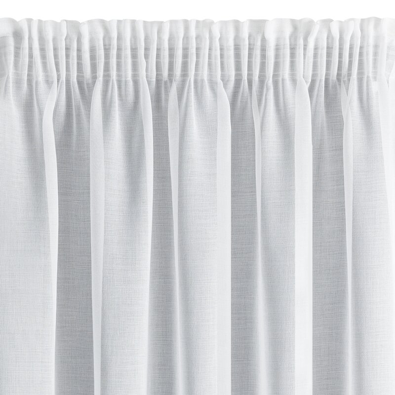 Firana gotowa biała 350 x 150 cm – rozprasza światło