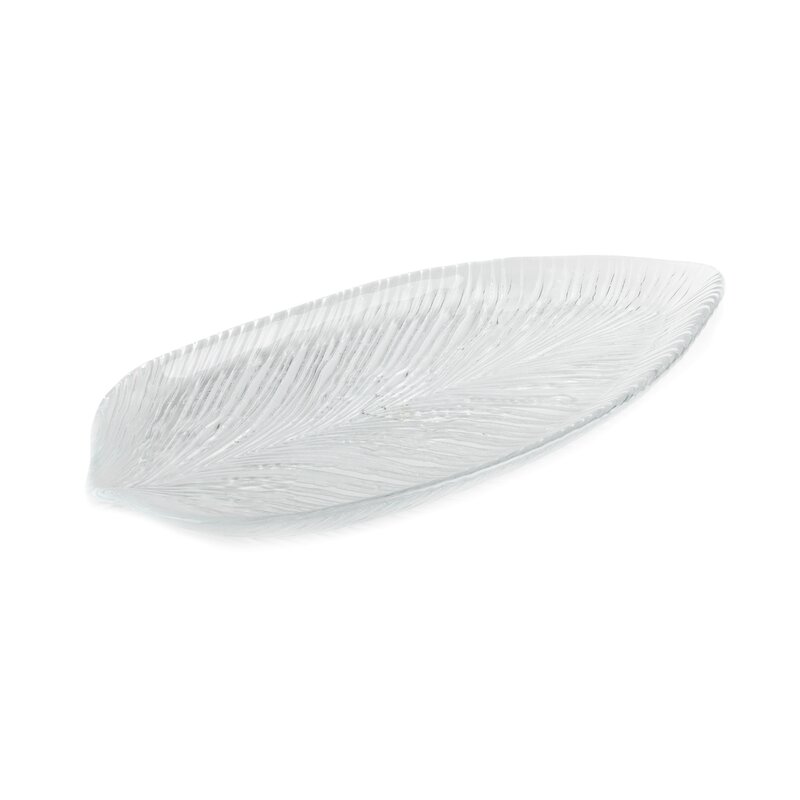 Patera szklana Debi transparentna 43 x 20 x 3 cm – idealna na przekąski