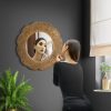 Lustro dekoracyjne złote 70X70X5 – eleganckie wykończenie