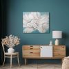 Obraz ręcznie malowany kwiatowy kremowy 100 X 80 cm – wnosi spokój