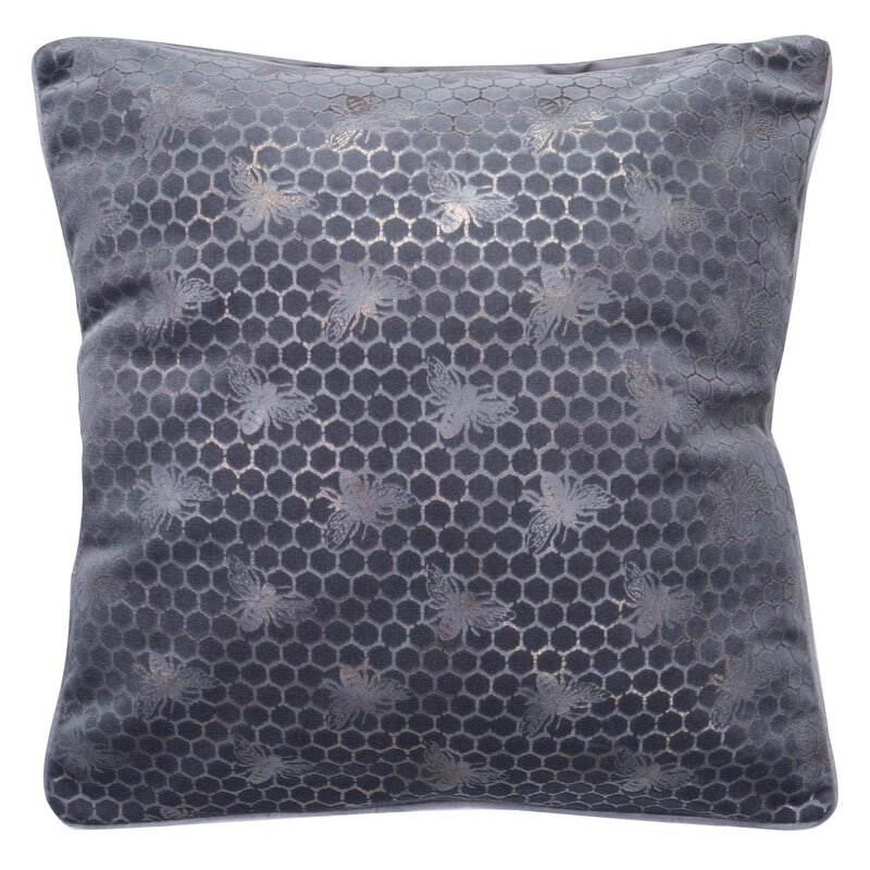 Poszewka velvet szara 45 x 45 cm – dodaj przytulności