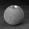 Świecznik ceramiczny Eldo srebrny O 10 x 9 cm – doda blasku wnętrzu