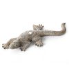 Figurka ceramiczna Estel srebrna 10 x 10 x 25 cm – doda blasku wnętrzu