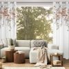 Zasłona gotowa Avery biała 140 X 250 cm – z kwiatowym wzorem