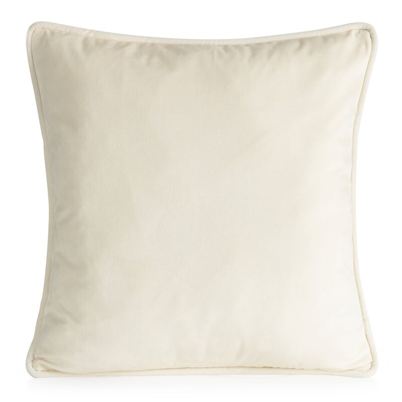 Poszewka velvet kremowa 45 x 45 cm – dodaje przytulności