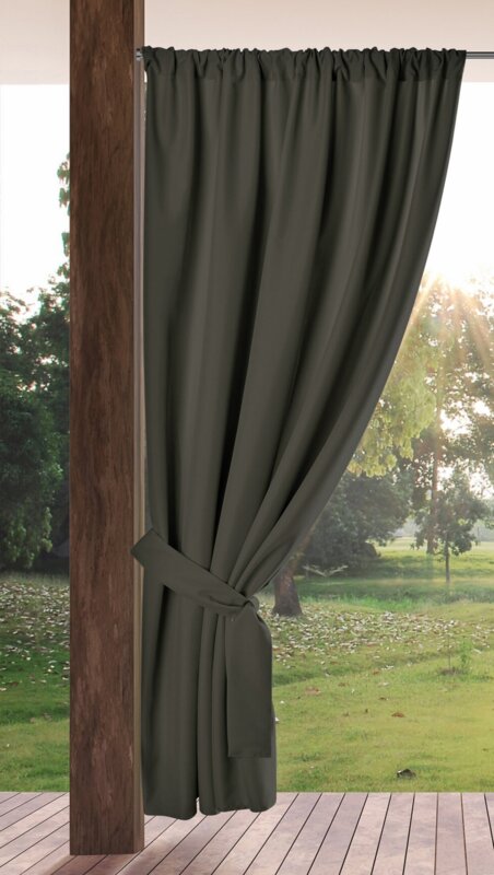 Zasłona gotowa Garden grafitowa 155 X 200 CM – na taras i balkon