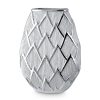Wazon ceramiczny Saela srebrny 20 x 10 x 26 cm – idealny na kwiaty
