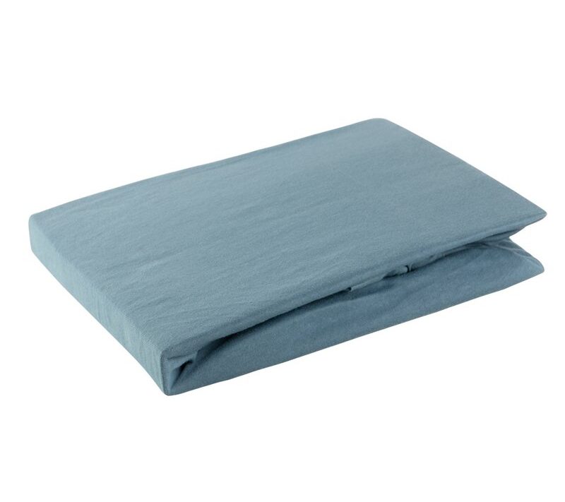 Prześcieradło z gumką jersey D91 niebieskie 120 X 200 X 25 CM – miękkie i elastyczne