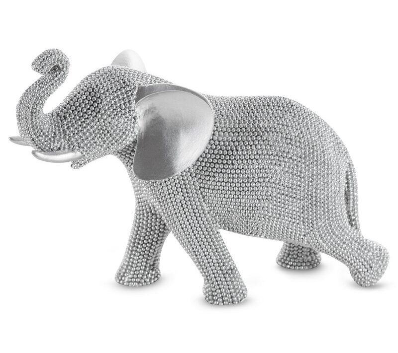 Figurka ceramiczna Eldo srebrna 24 x 12 x 19 cm – doda blasku wnętrzu