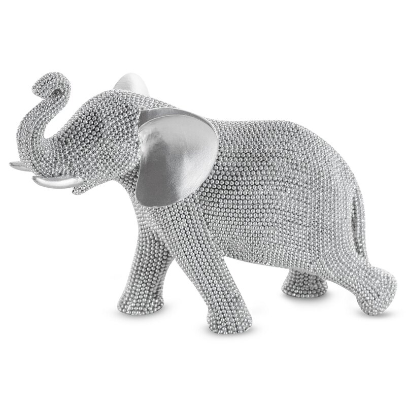 Figurka ceramiczna Eldo srebrna 24 x 12 x 19 cm – doda blasku wnętrzu