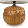 Lampa stołowa Benti jasnobrązowa 38 x 52 cm – tworzy ciepłe światło
