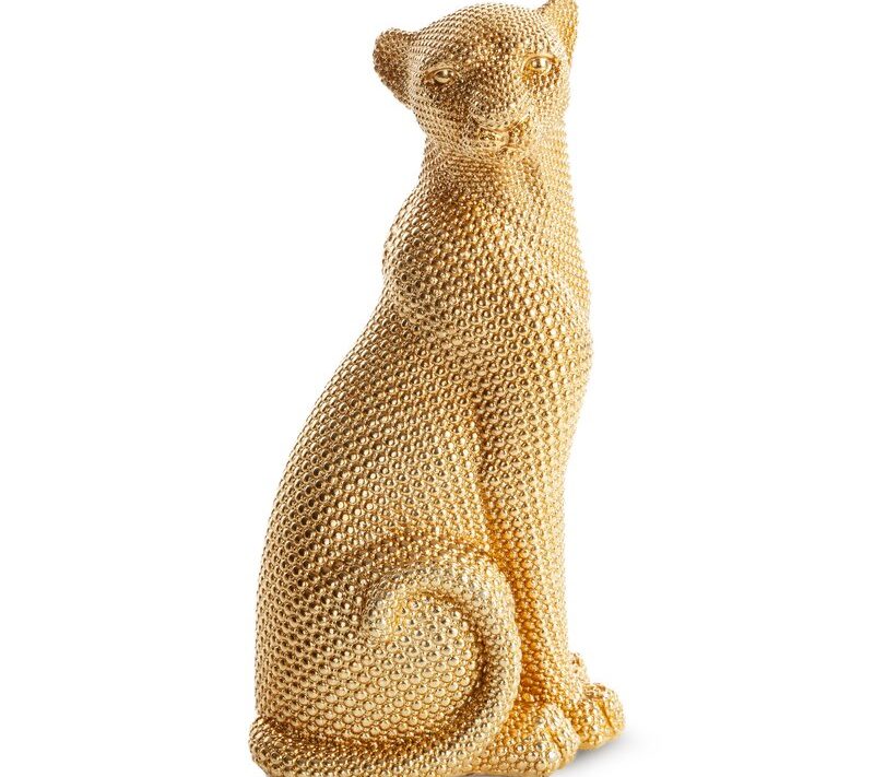 Figurka ceramiczna Dean złota 15 x 12 x 29 cm – dodaje charakteru wnętrzu