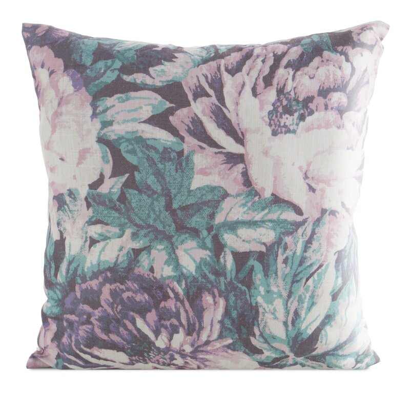 Poszewka dekoracyjna kwiecista pudrowa 45 x 45 cm – ożywi wnętrze