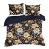 Pościel bawełniana Fiora granatowa 220 x 200 cm – elegancki wzór