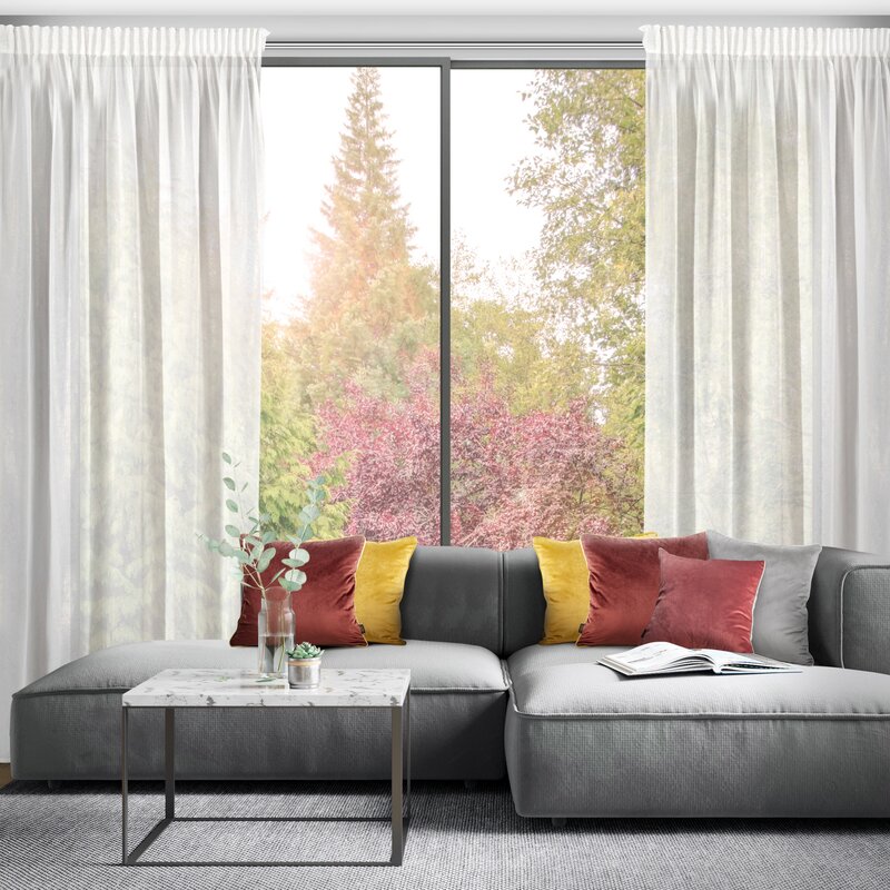 Firana gotowa MISSY biała 140 X 270 CM – zwiewna i rozpraszająca światło