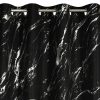 Zasłona gotowa LANI czarna 140 X 250 CM – modny wzór marmuru