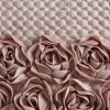 Narzuta welwetowa ROSES pudrowy 220 X 240 CM – aksamitna w dotyku