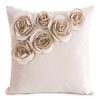 Poszewka Flores 1 kremowa 45 X 45 CM – miękka w dotyku