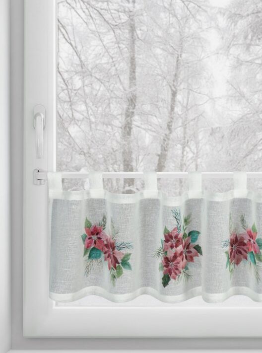 Zazdrostka świąteczna SW/XMAS biała 150x30 cm – gotowa do zawieszenia