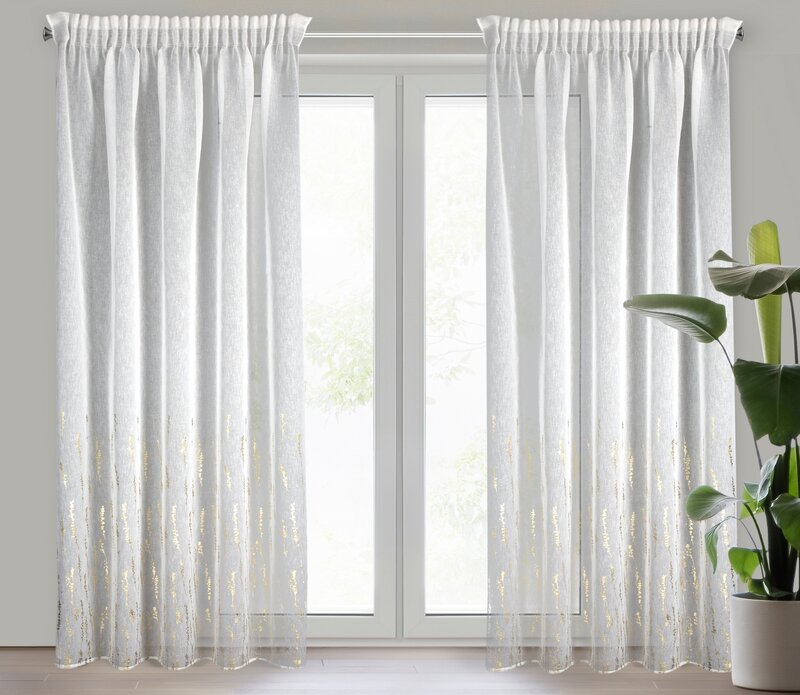 Firana gotowa Linzi biała 140 x 270 cm – rozprasza światło