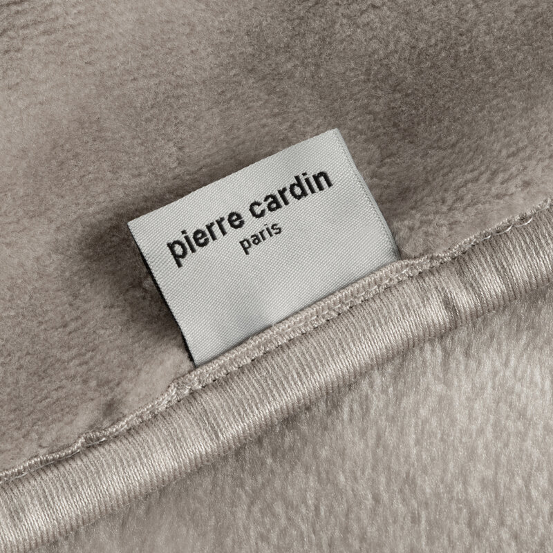 Koc Pierre Cardin ciemnobeżowy 220 x 240 cm – miękki i ciepły