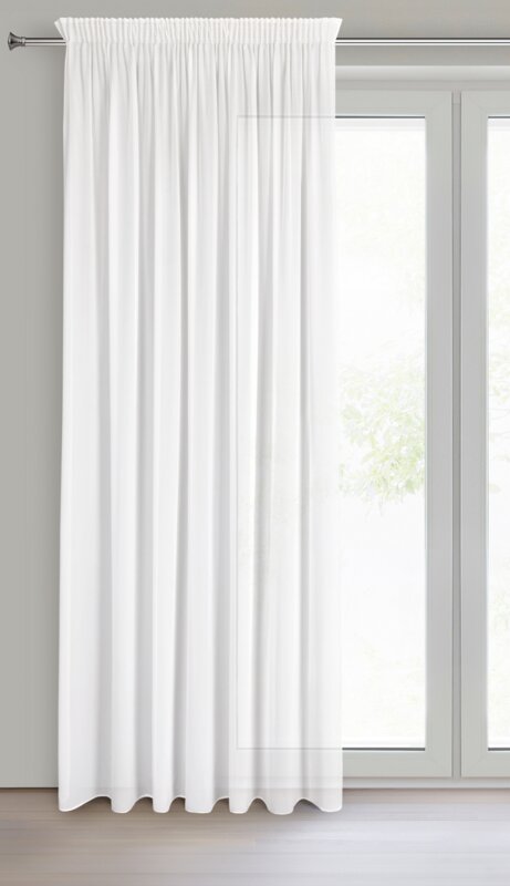 Firana gotowa Debra biała 140 X 270 cm – rozjaśnia wnętrze