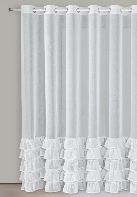 Firana gotowa DANI 1 biała 300 X 250 CM – rozjaśnia wnętrze