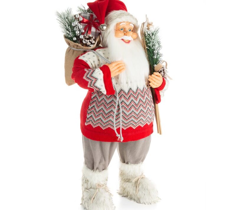 Figurka Mikołaja czerwona 44 x 26 x 80 cm – idealna dekoracja