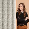 Zasłona gotowa Suzi beżowa 140 X 250 cm – z haftem szenilowym