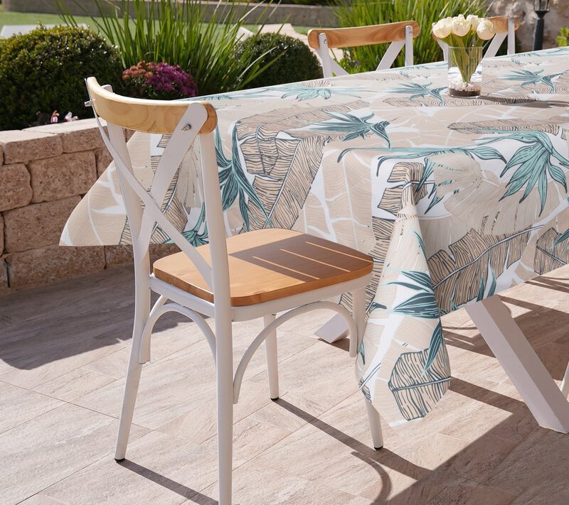 Obrus tarasowy Garden beżowy 140 x 220 cm – idealny na taras