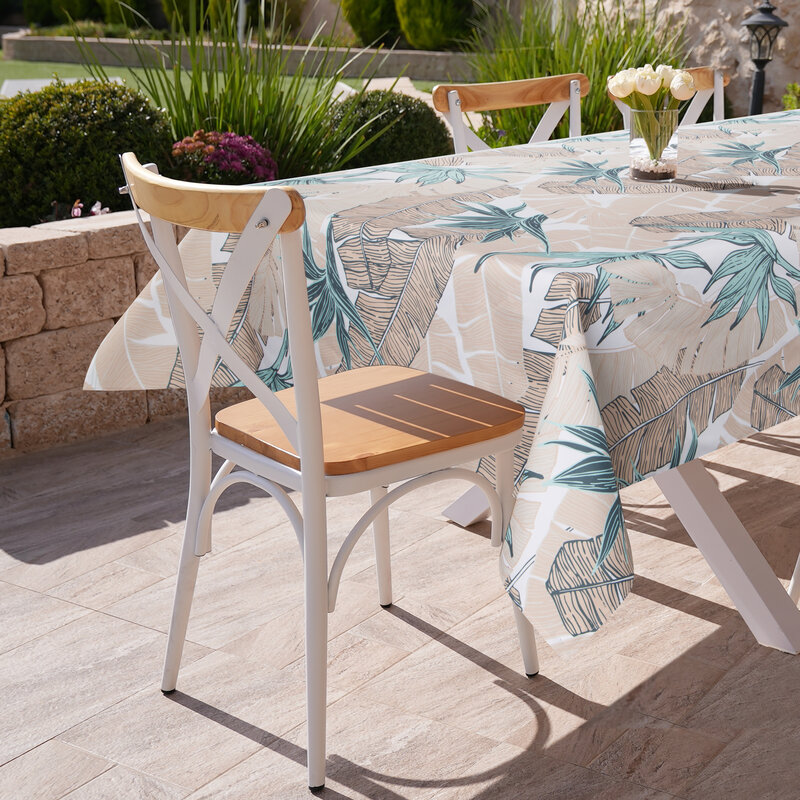 Obrus tarasowy Garden beżowy 140 x 220 cm – idealny na taras