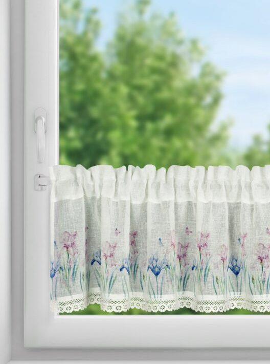 Zazdrostka gotowa z irysami biała 150 x 30 cm – doda ciepła kuchni
