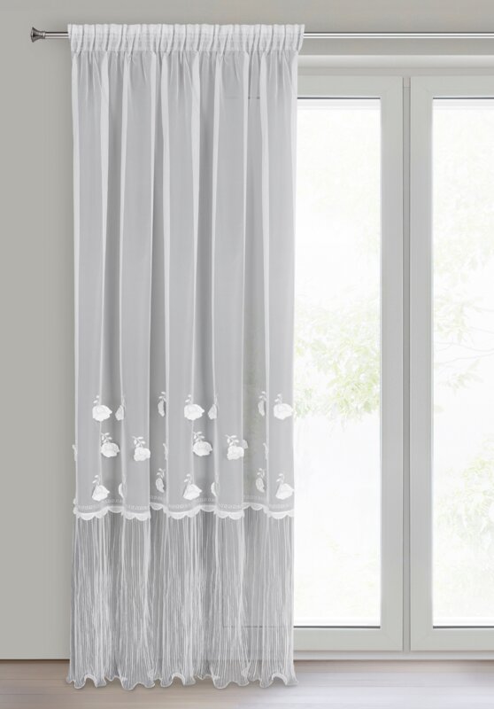 Zasłona gotowa Avril biała 140 x 270 cm – rozświetla wnętrze