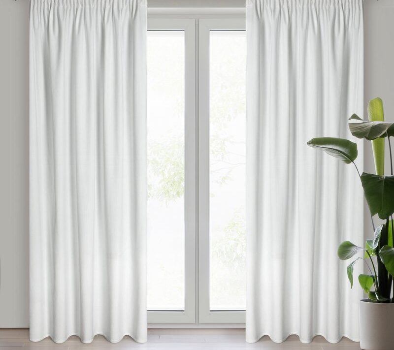 Zasłona gotowa D91 ROSA biała 140 X 270 cm – zapewnia prywatność