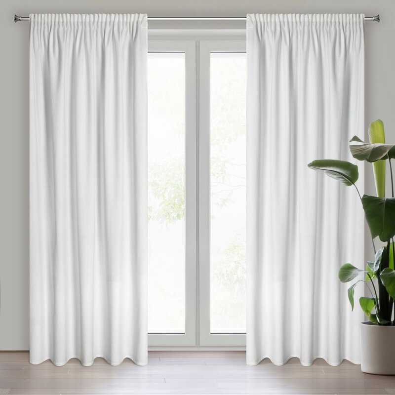 Zasłona gotowa D91 ROSA biała 140 X 270 cm – zapewnia prywatność