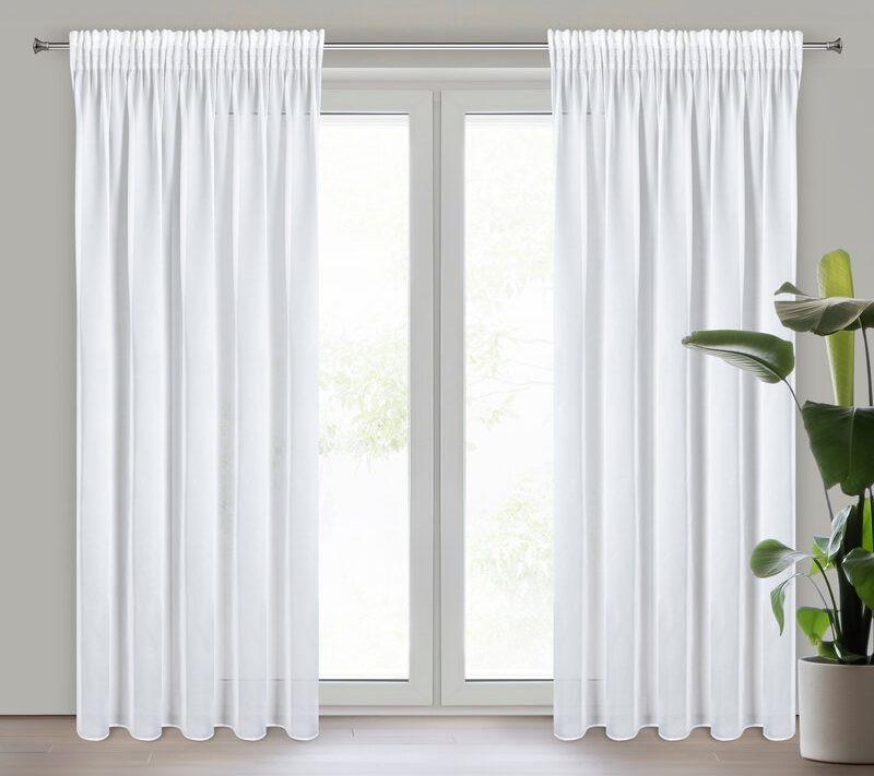 Firana gotowa Tina biała 140 x 270 cm – rozjaśnia wnętrze
