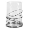 Świecznik ceramiczny transparentny fi 13 x 18 cm – subtelna dekoracja