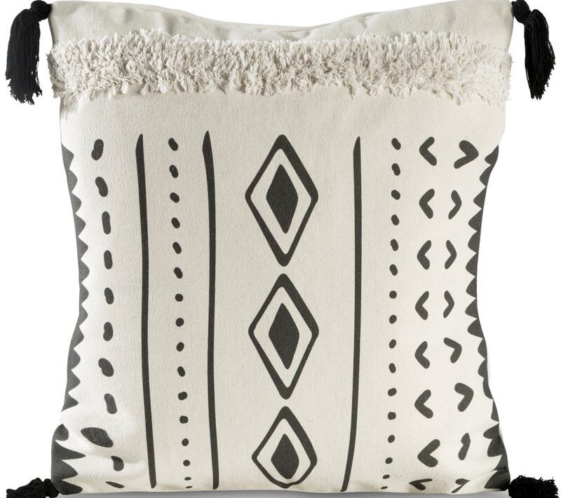 Poszewka boho kremowa 45 x 45 cm – wprowadza ciepło