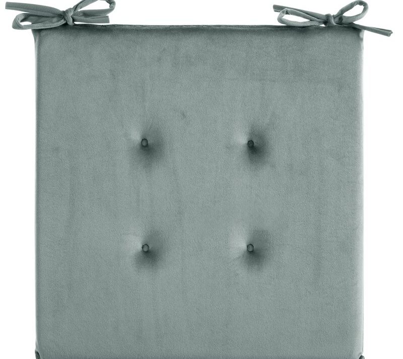 Siedzisko welwetowe Gaja ciemnomiętowe 40x40x3 cm – dodaje komfortu