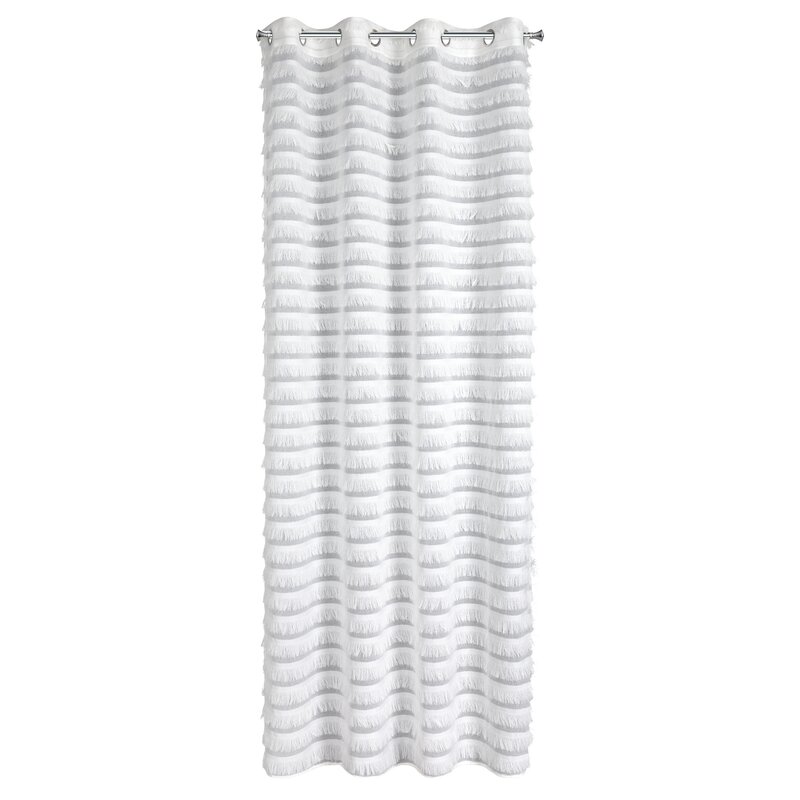 Firana gotowa DANA 1 biała 140 X 250 cm – z falistym wzorem