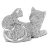 Figurka ceramiczna Eldo srebrna 19 x 9 x 12 cm – dodaje blasku wnętrzu
